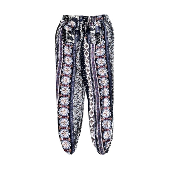 Rewash Medium Jogger Pants Mixed Media Elastic Drawstring Waist - Picture 4 of 9